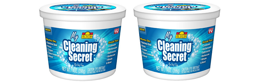 Two tubs of Simoniz My Cleaning Secret