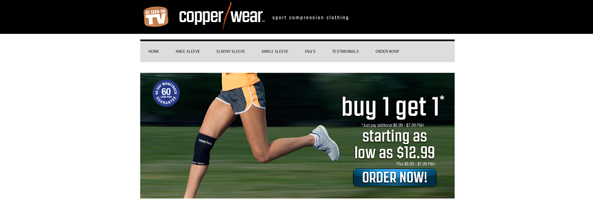 Copper Wear Review: Does it Work? Copper Wear website screenshot