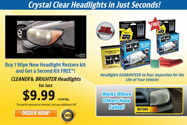 wipe new headlight restore