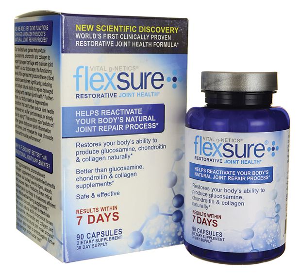 Box and bottle of Flexsure